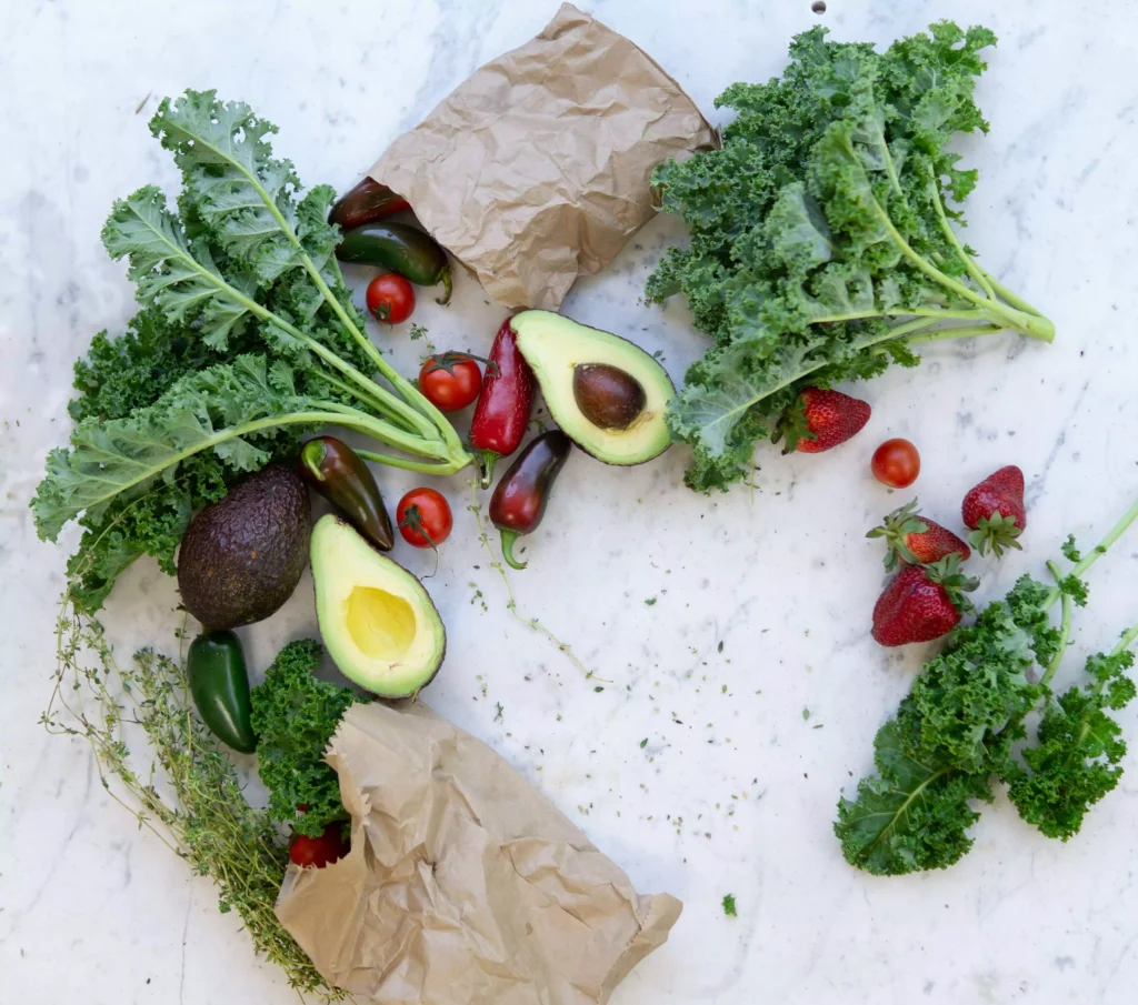 Different vegetables pictured for HolisticalVets' veterinary food therapy services for cats, dogs, and horses